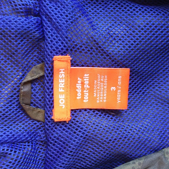 joe fresh camo windbreaker mesh-lined jacket with hood 3T toddler boys - Picture 2 of 9